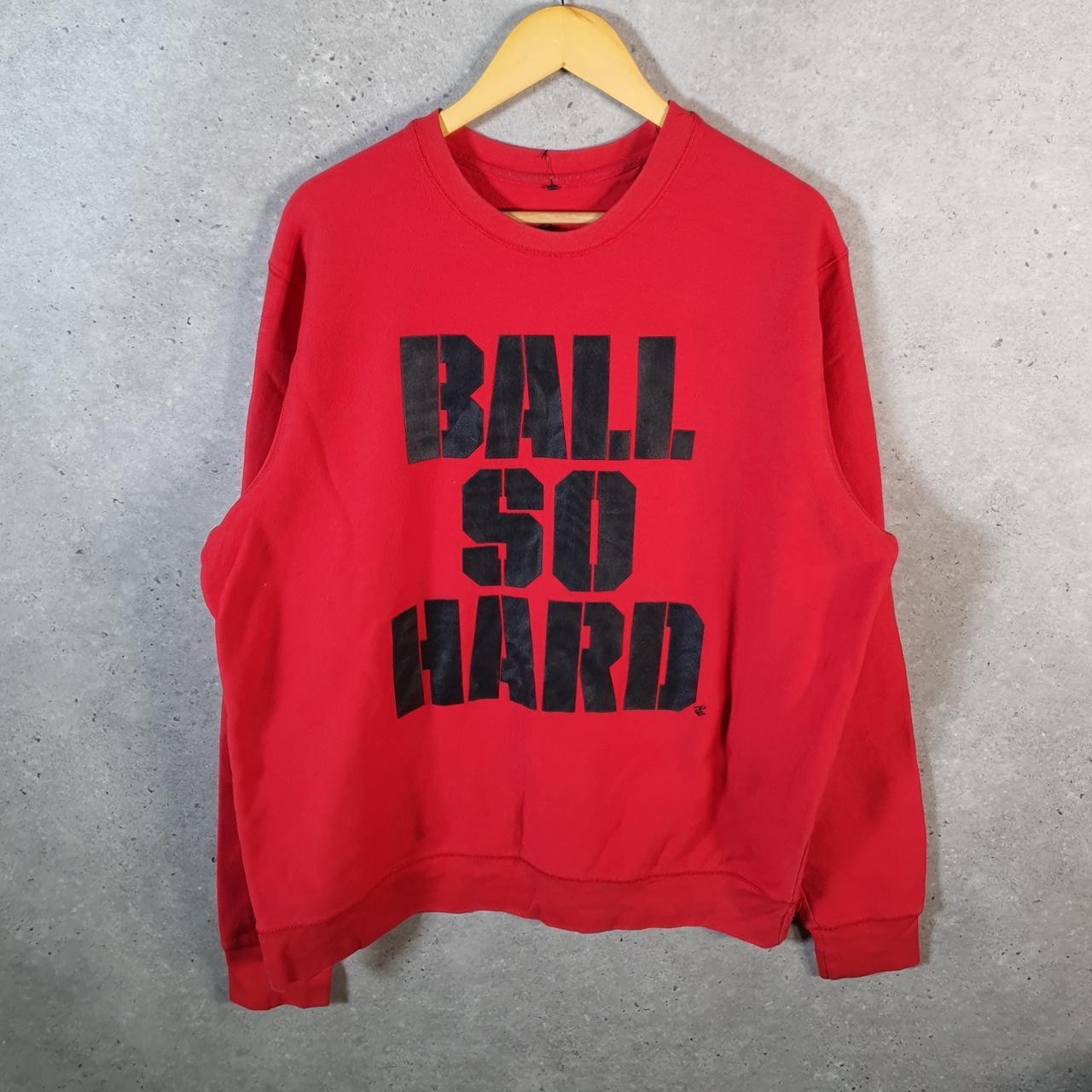 Vintage Rocawear Ball So Hard Sweatshirt Mens 2XL Red Pullover USA