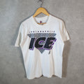 Vintage Boa Indianapolis Ice Hockey Graphic 90s USA Single Stitch T Shirt Men’s Large White