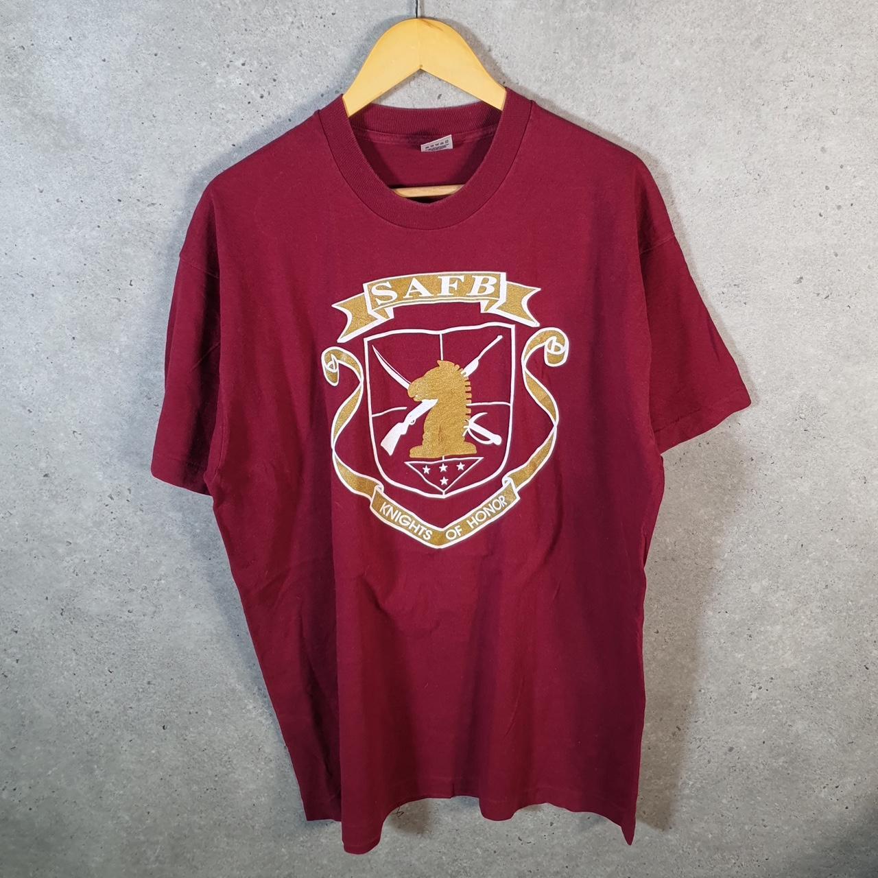 Vintage Fruit Of The Loom Safb Knights of Honour 90s USA Single Stitch T Shirt Men’s XL