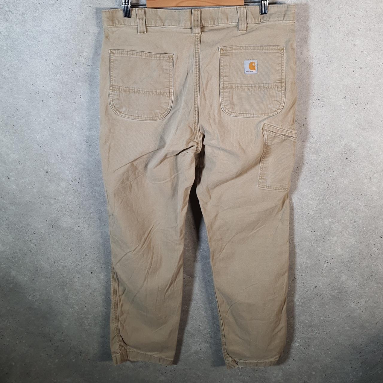 Vintage Carhartt Carpenter Trousers Mens W36 L32 Brown Relaxed Fit Workwear