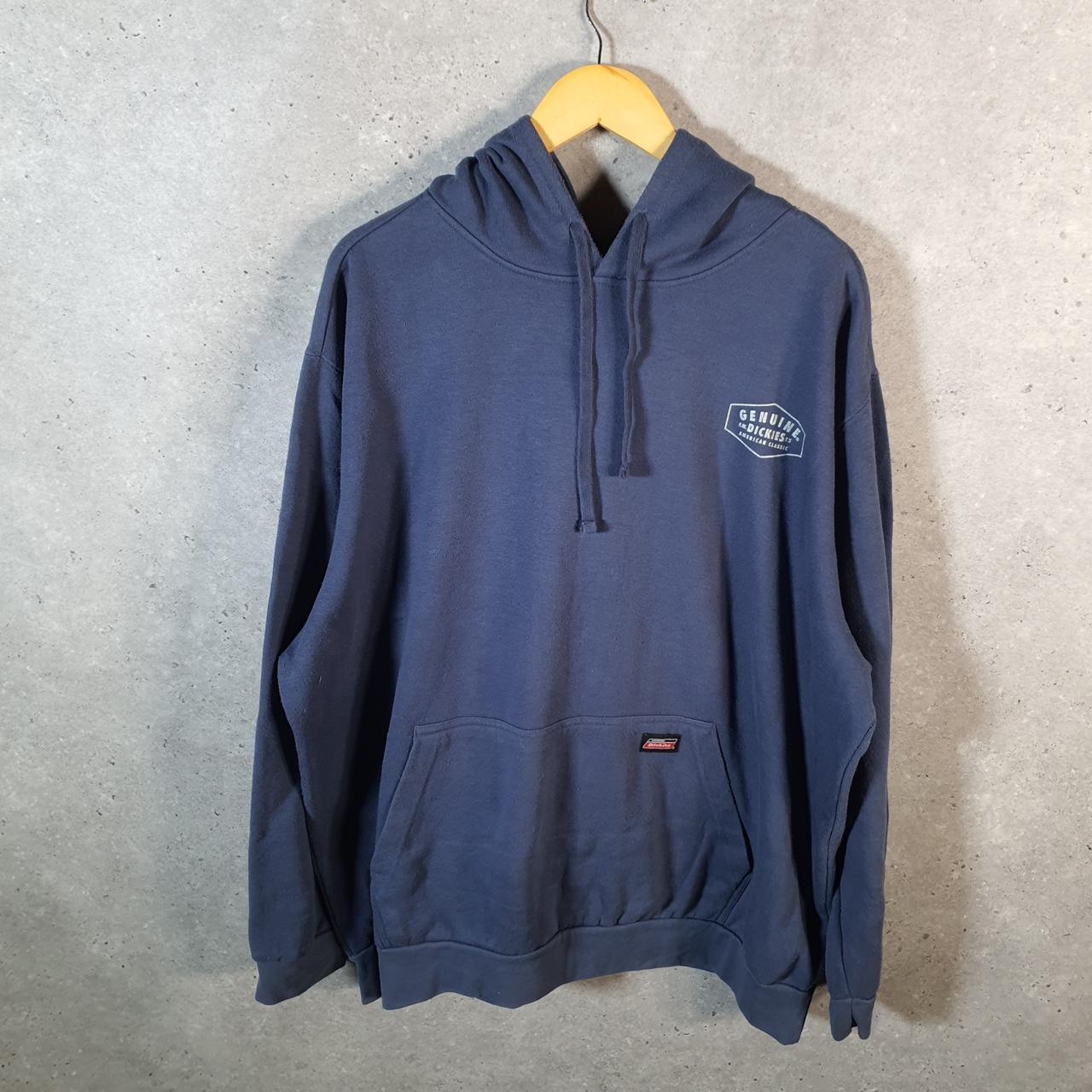 Vintage Dickies Workwear Embroidered Hoodie Men’s 2XL Navy Blue Y2K Pullover