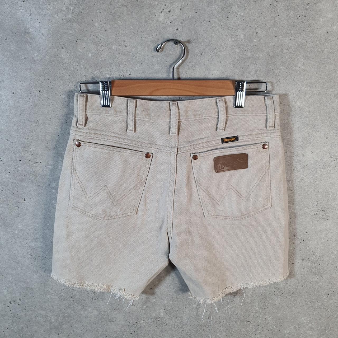 Vintage Wrangler Denim Shorts Jorts Cargo Men’s W30 Brown Relaxed Baggy Cotton