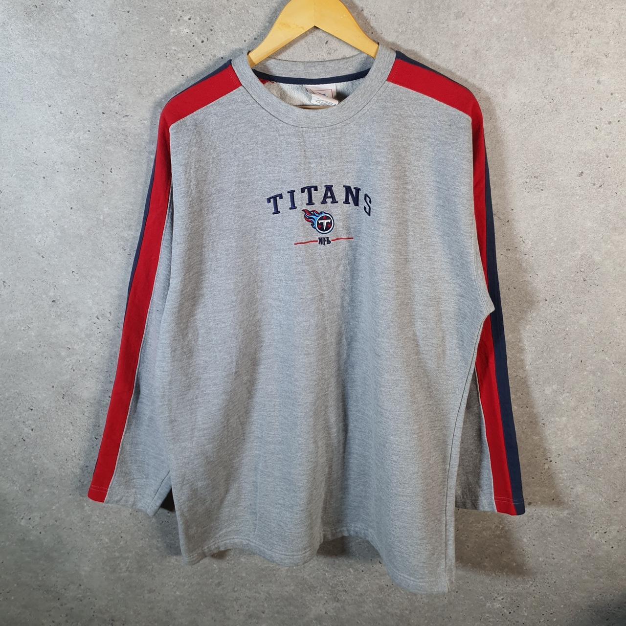 Vintage NFL Tennessee Titans Sweatshirt Men’s Large Grey Pullover Pro Sport USA