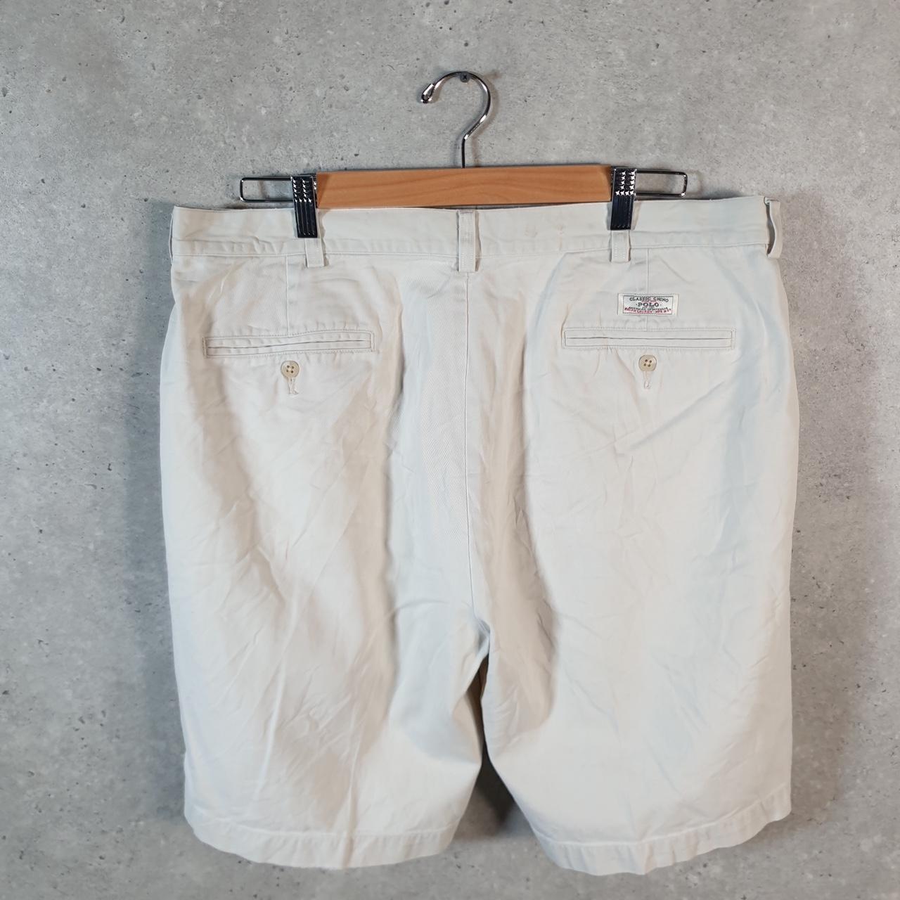 Vintage Ralph Lauren Polo Shorts Jorts Chino Cargo Men’s W38 Beige Baggy Cotton
