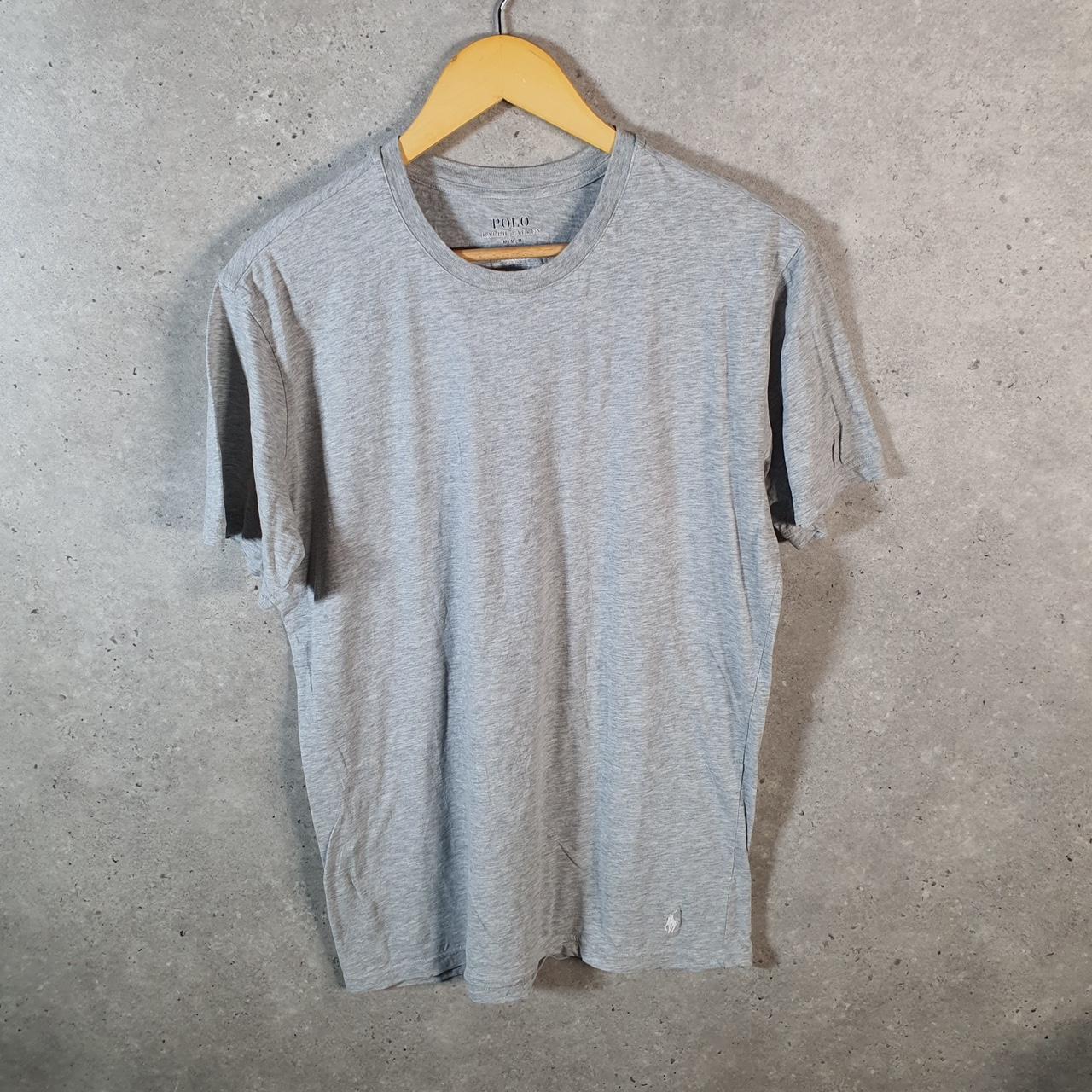 Vintage Ralph Lauren Polo T Shirt Men’s Medium Grey Embroidered Pony Classic Fit C9089