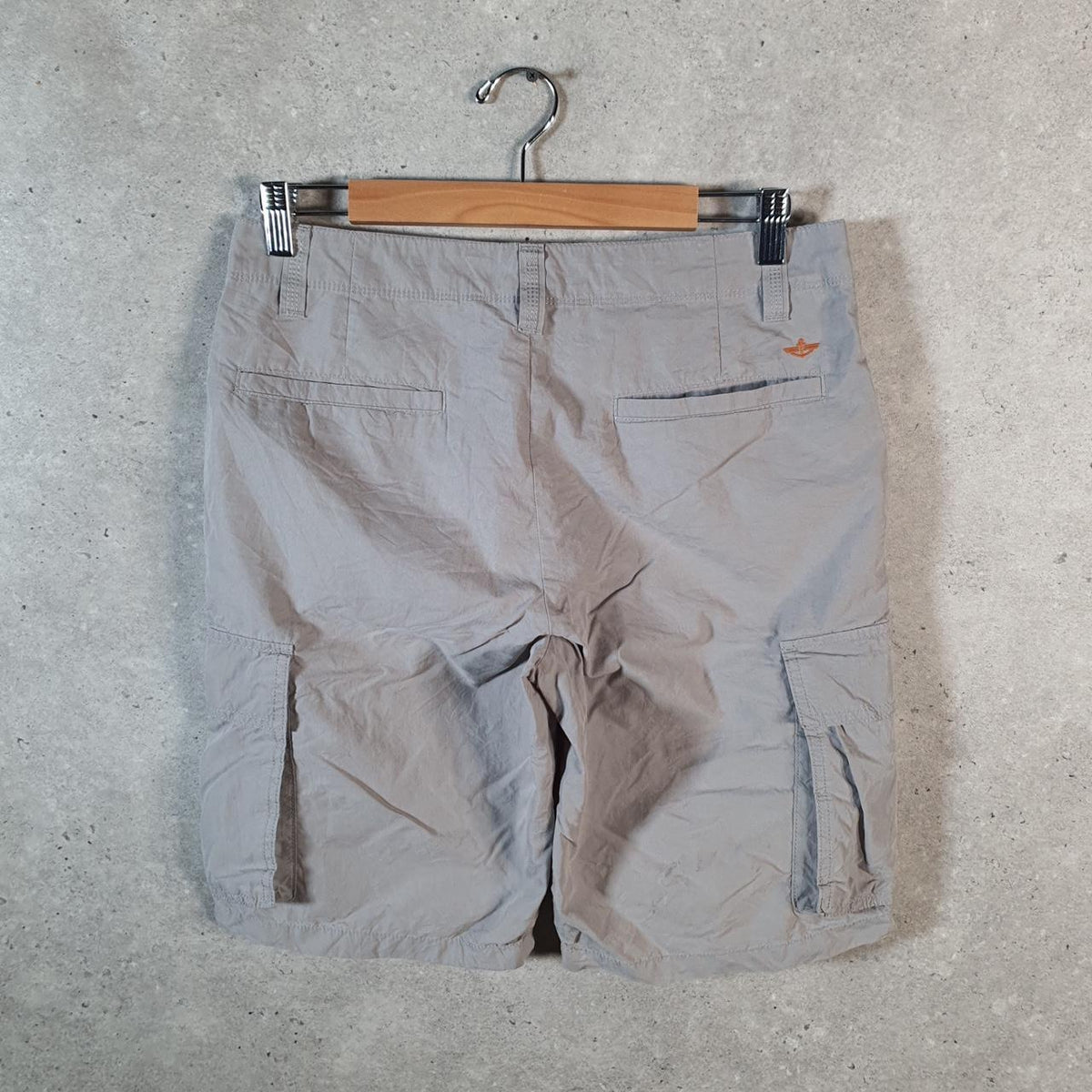 Vintage Dockers Chino Shorts Jorts Cargo Men’s W30 Grey Baggy Cotton A4318