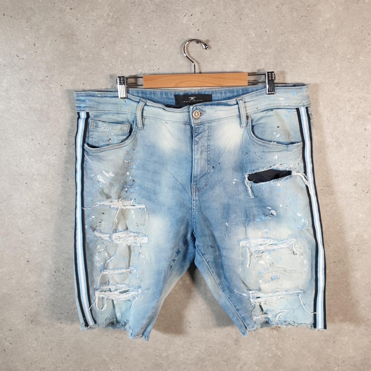 Vintage Jordan Craig Baggy Y2K Hip Hop Jorts Shorts Mens W40 Blue Denim USA