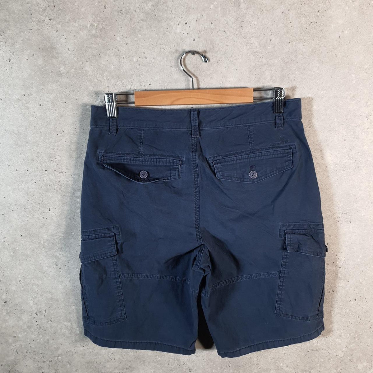 Vintage Izod Golf Chino Shorts Jorts Cargo Men’s W32 Blue Baggy Cotton A4238
