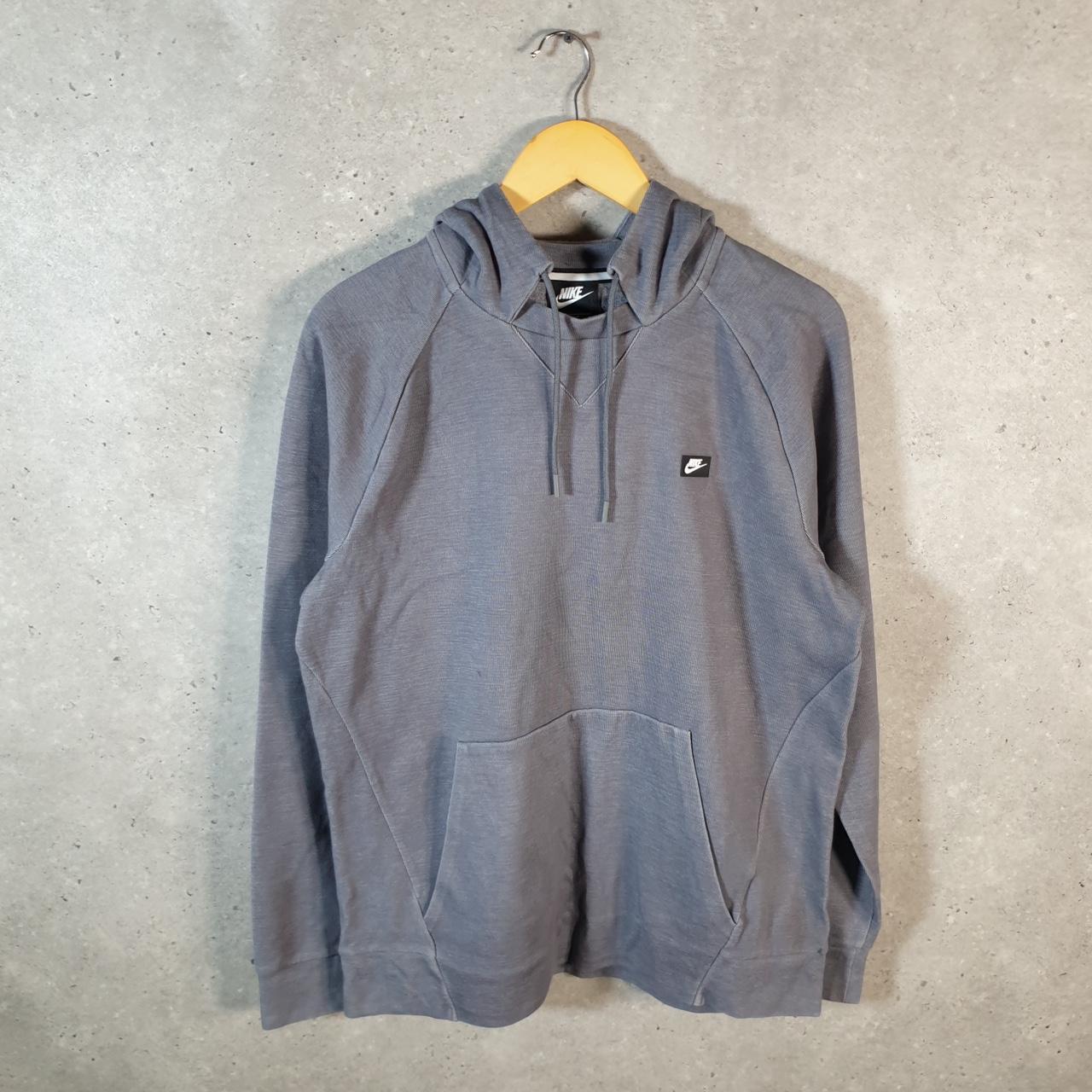 Vintage Nike Club Embroidered Hoodie Men’s Medium Grey Swoosh Y2K Pullover