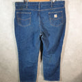 Vintage Carhartt Workwear Carpenter Jeans Mens W42 L32 Blue Denim Relaxed Fit USA