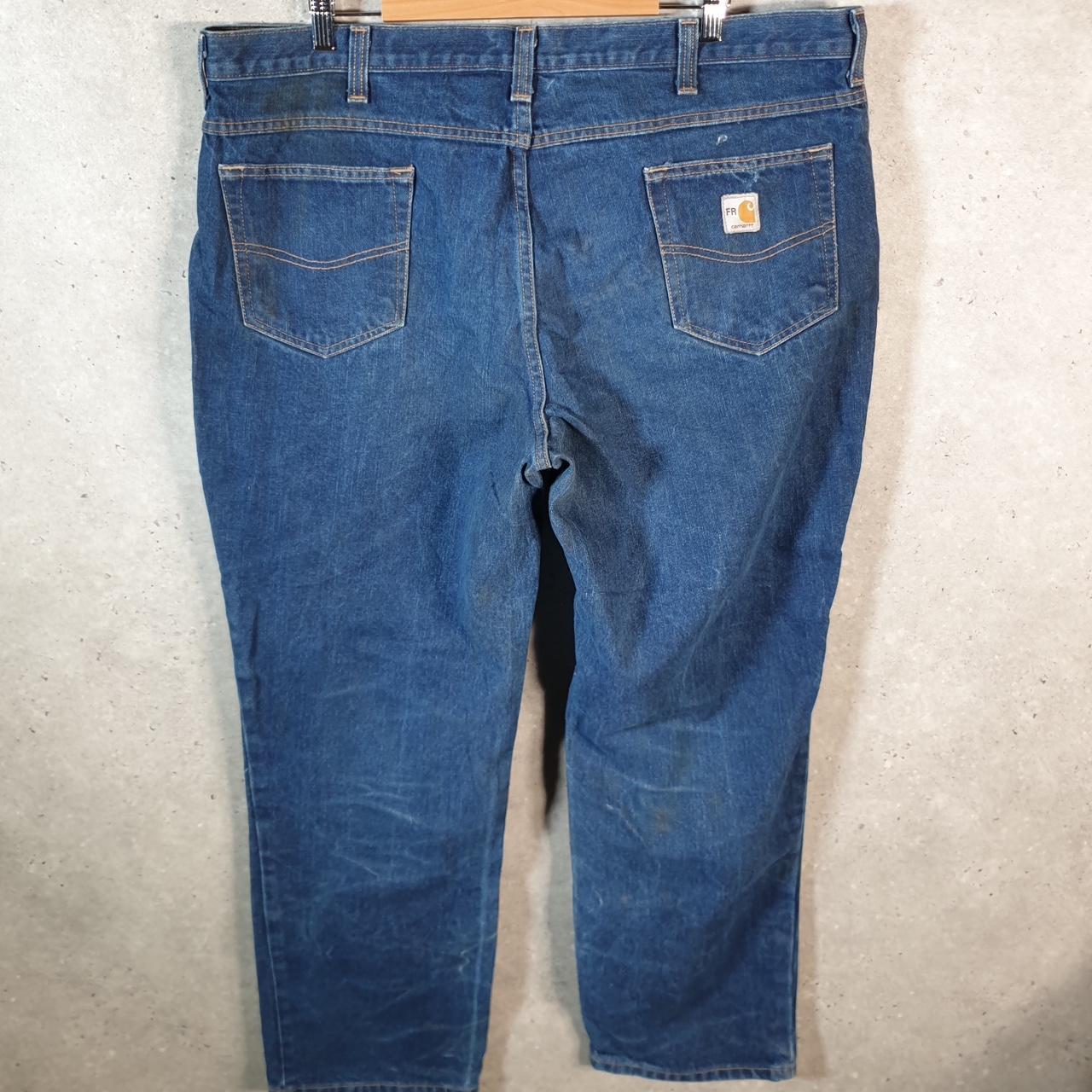Vintage Carhartt Workwear Carpenter Jeans Mens W42 L32 Blue Denim Relaxed Fit USA