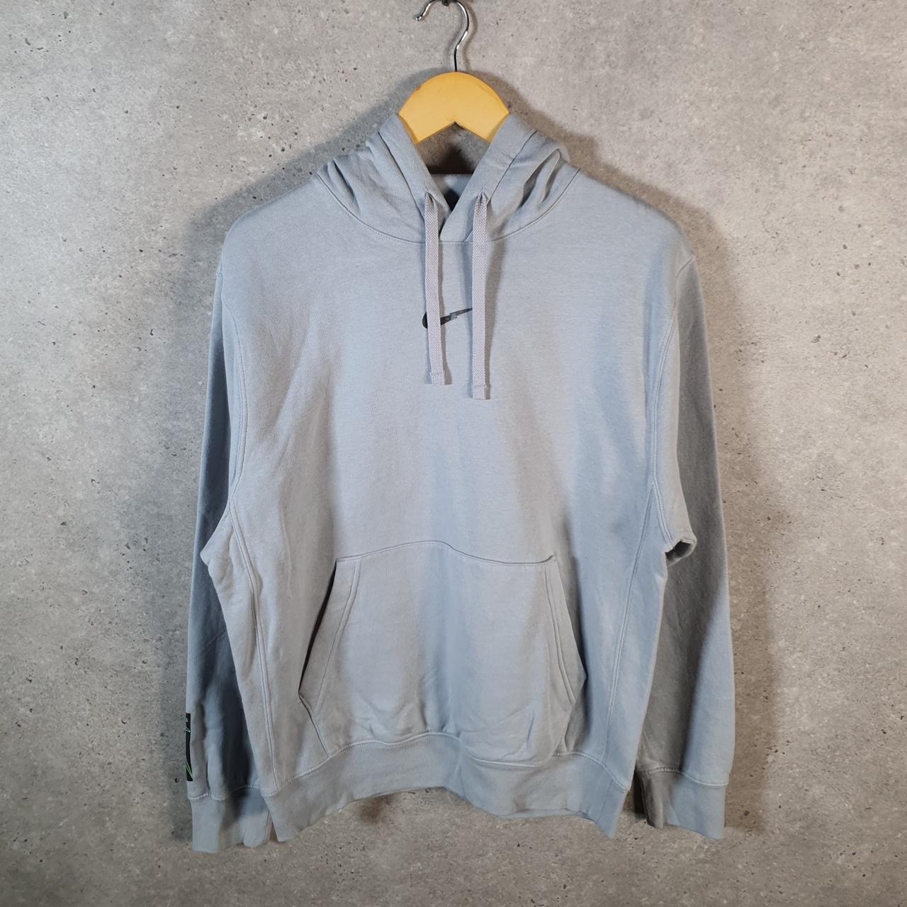 Vintage Nike Club Hoodie Men’s Small Grey Centre Swoosh Y2K Pullover Logo