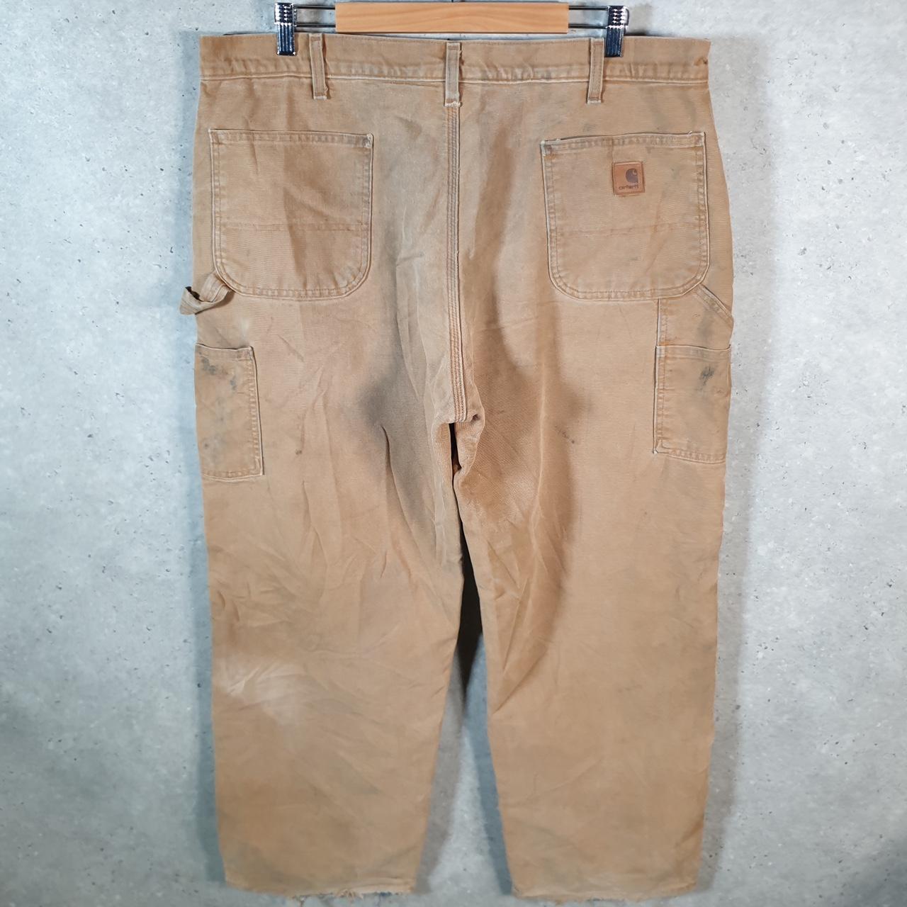 Vintage Carhartt Carpenter Trousers Mens W40 L30 Brown Dungaree Fit Workwear USA
