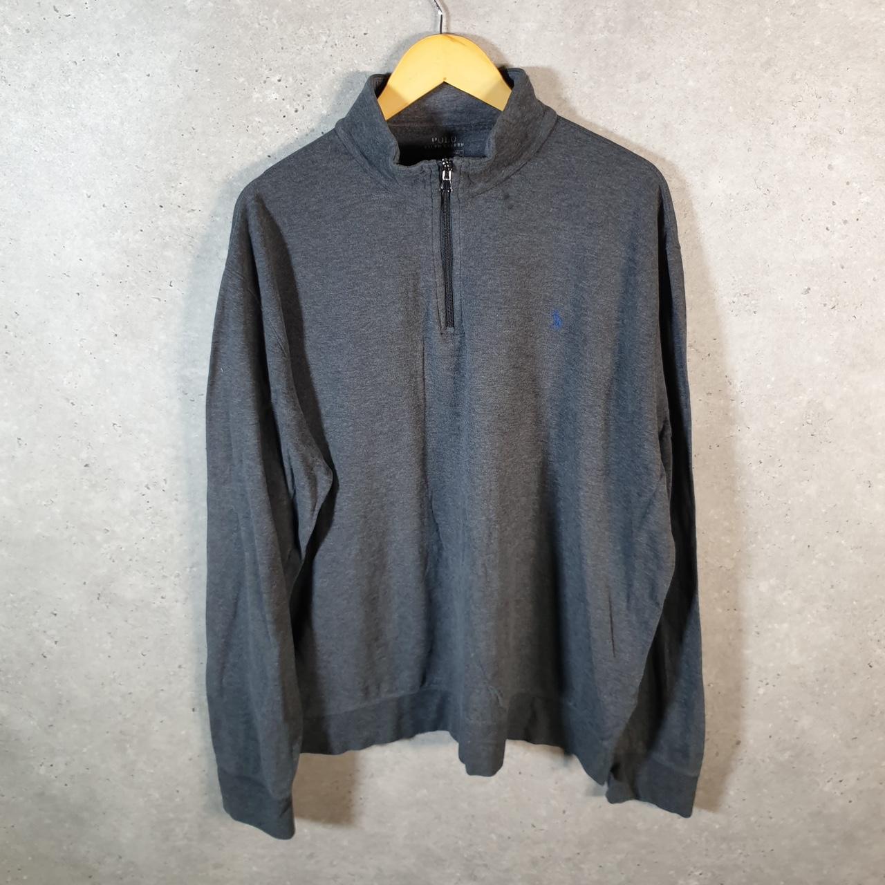 Vintage Ralph Lauren Polo 1/4 Zip Sweatshirt Men’s XL Grey Pullover Pony