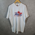 Vintage Fruit of the Loom Jet Ski Miami Roger Danner 1982 Single Stitch T Shirt Men’s 2XL White C9391