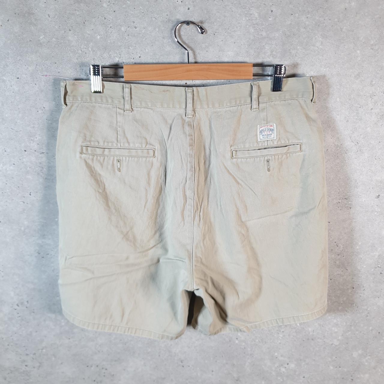 Vintage Ralph Lauren Polo Shorts Jorts Chino Cargo Men’s W36 Brown Baggy Cotton A4599