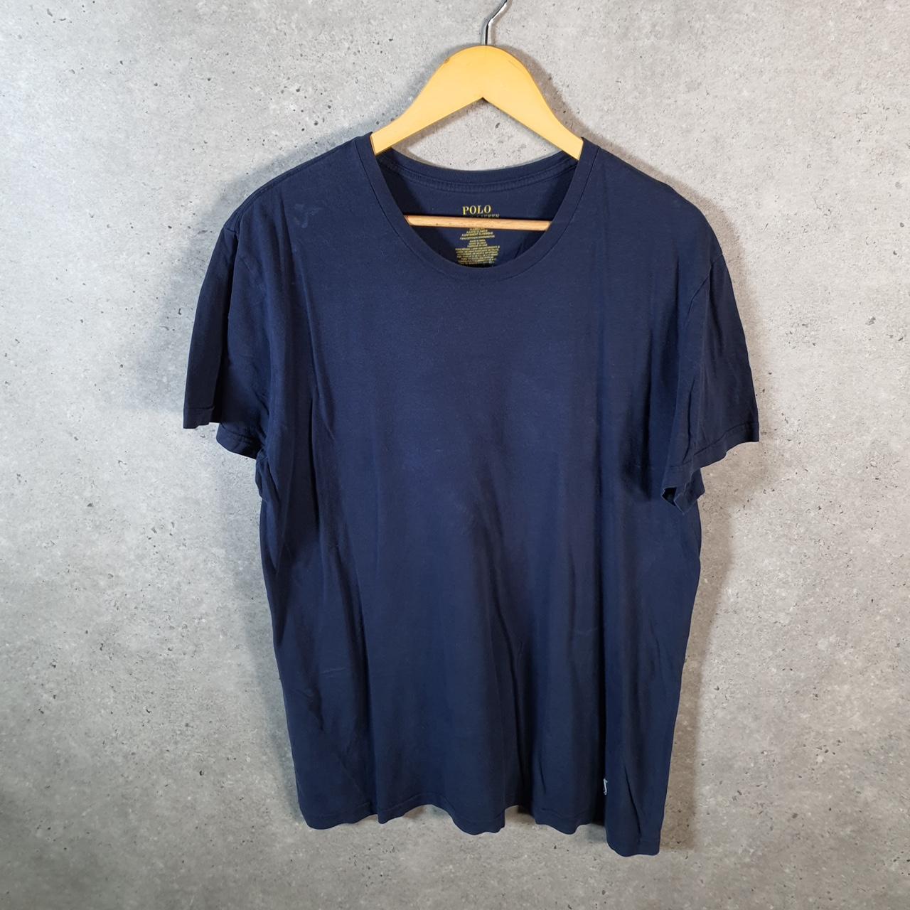 Vintage Ralph Lauren Polo T Shirt Men’s Large Blue Embroidered Pony Classic Fit C9128