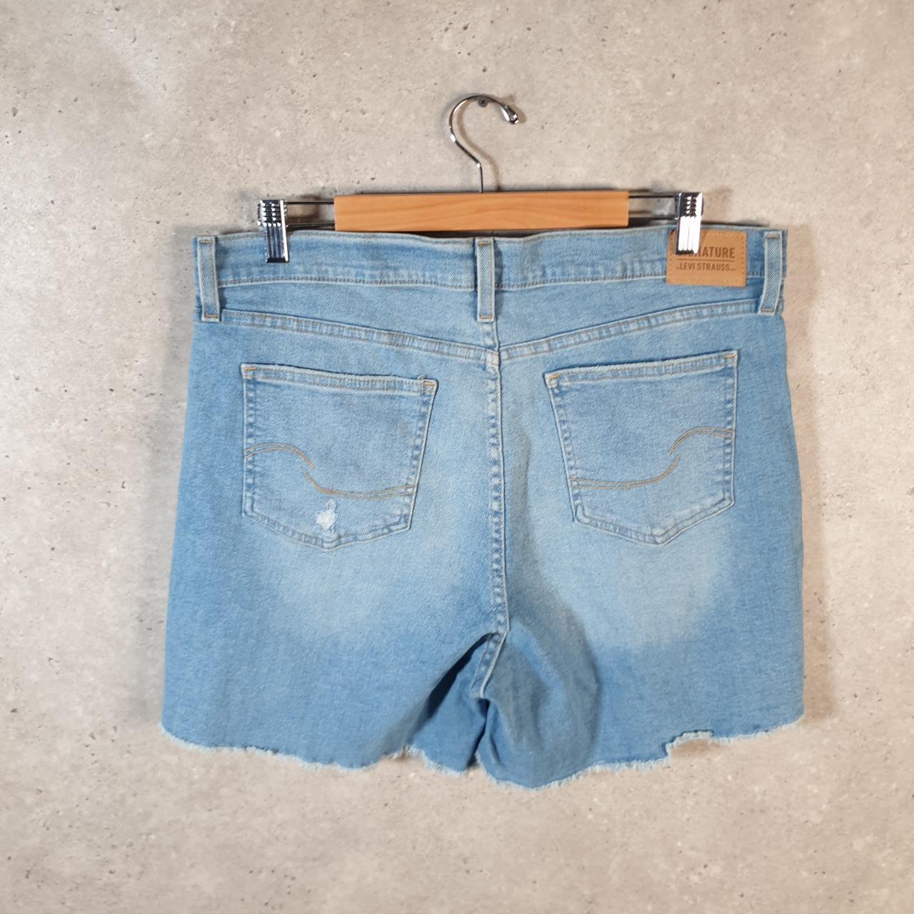 Vintage Levi’s Cut Off Baggy Shorts Jorts Cargo Womens W34 Blue Relaxed Denim