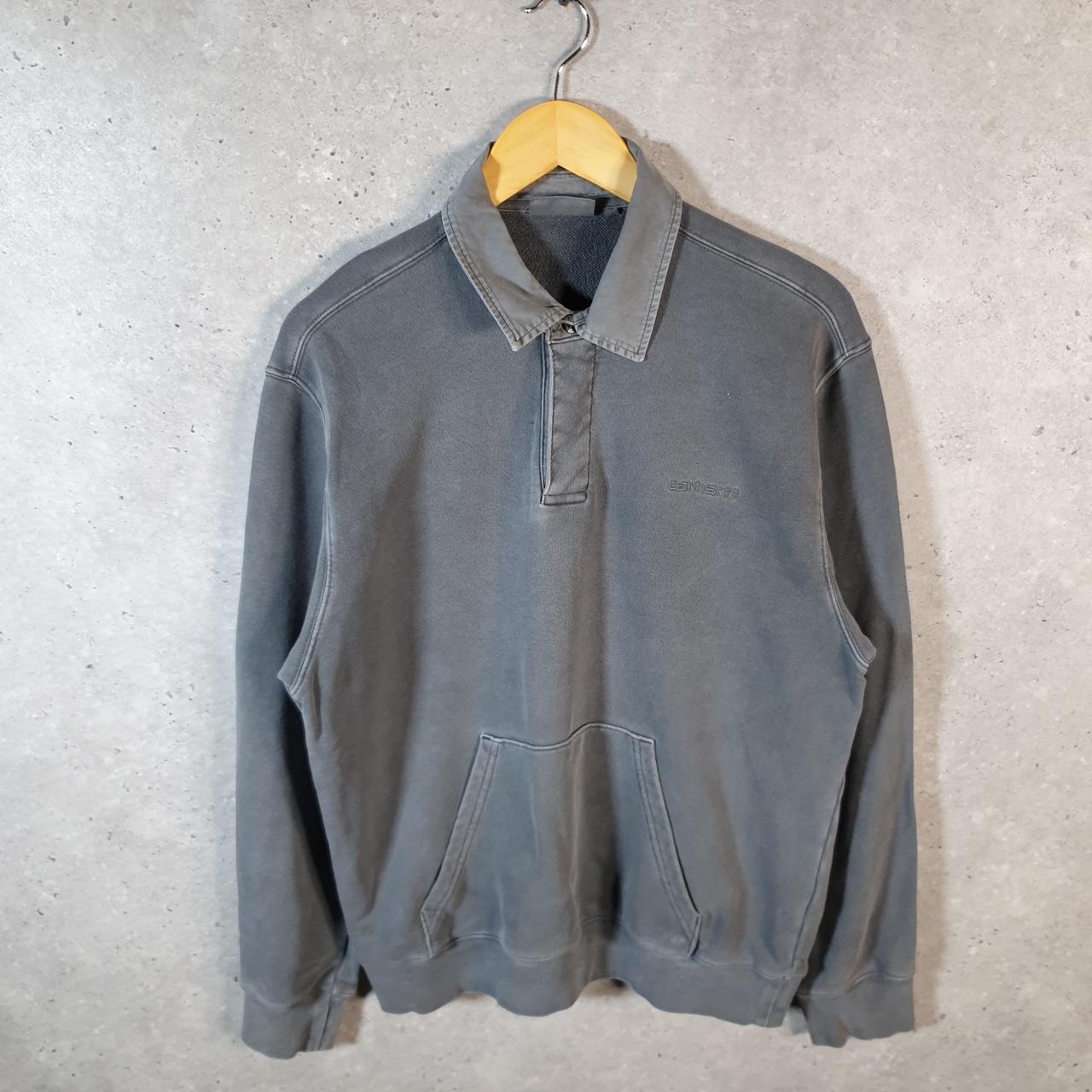 Vintage Carhartt WIP Duster Script Sweat Sweatshirt Mens Small Grey Pullover