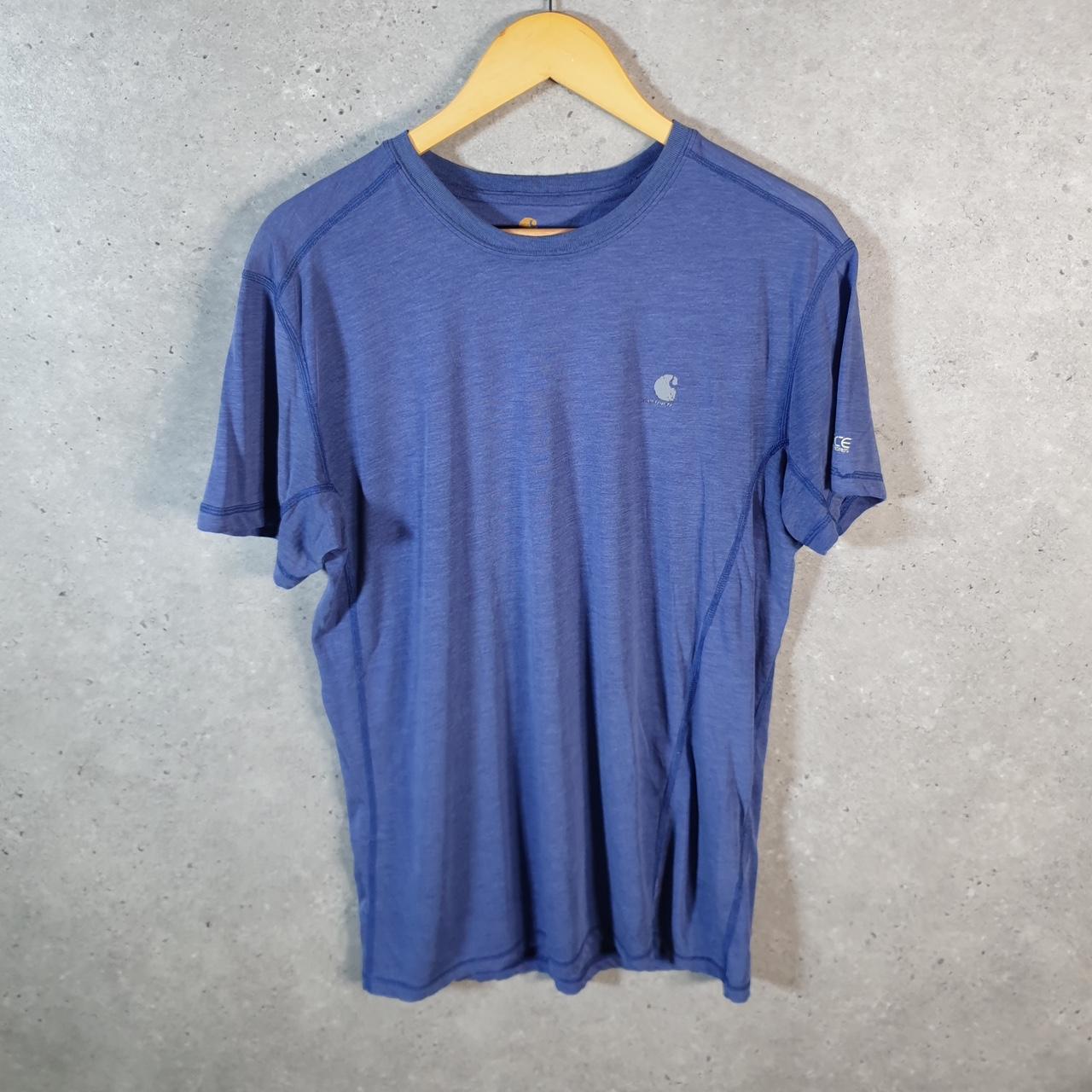 Vintage Carhartt Pocket T Shirt Men’s Medium Blue Workwear Chore Utility Relaxed Fit C9346