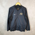 Vintage Nike Dri Fit Windbreaker Track Jacket Mens Medium Black USA Swoosh 1/4 Zip USA