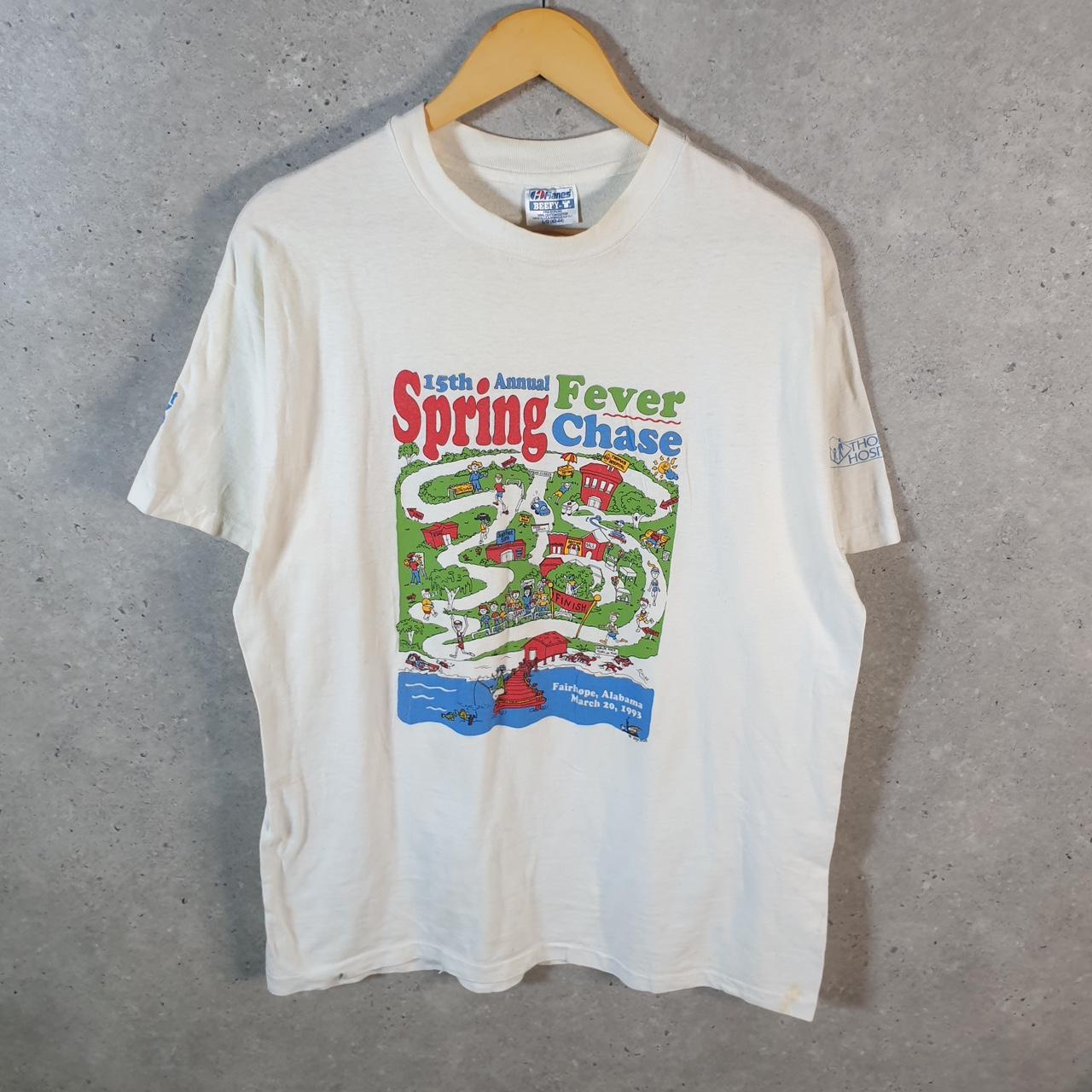 Vintage Hanes Spring Fever Chase Alabama 1993 Single Stitch T Shirt Men’s Large White