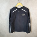 Vintage Nike Therma Fit Embroidered Sweatshirt Fleece Men’s Small Black Swoosh Pullover