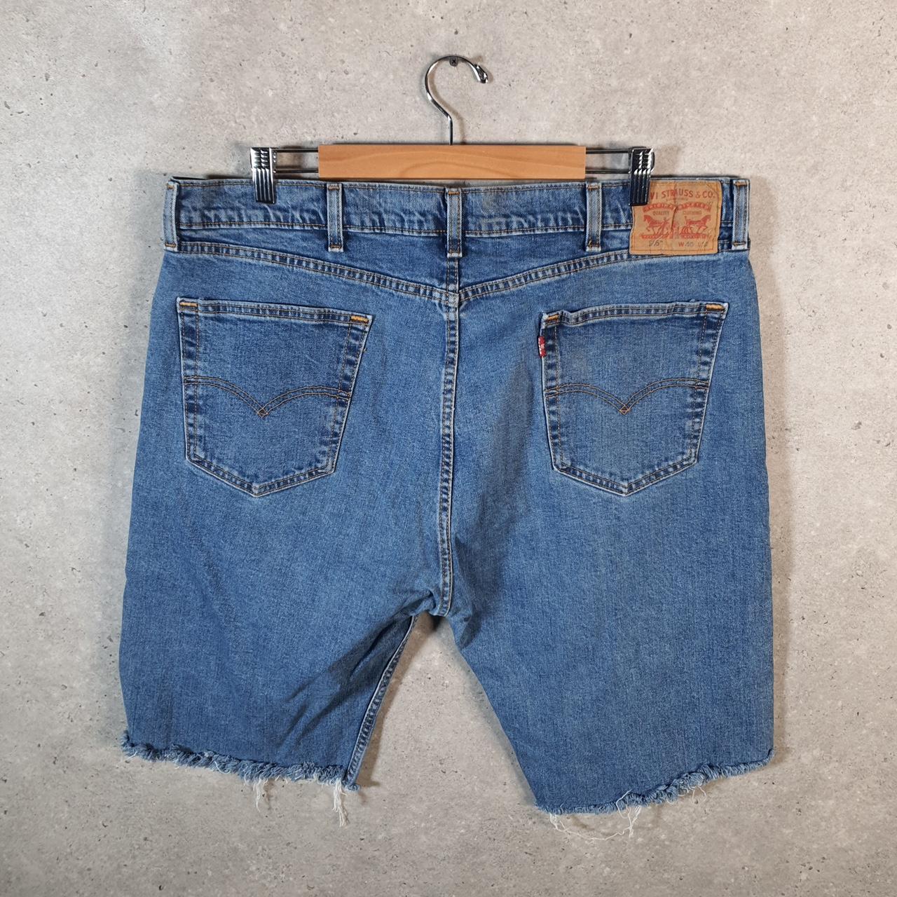 Vintage Levi’s 505 Cut Off Shorts Jorts Cargo Blue W40 Blue Relaxed Denim