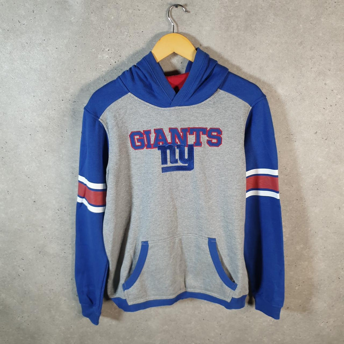 Vintage NFL New York Giants Hoodie Youth XL Grey Pullover USA Pro Sport American Football