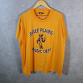 Vintage Screen Stars Belle Plaine Music Dept Single Stitch T Shirt Men’s XL Orange