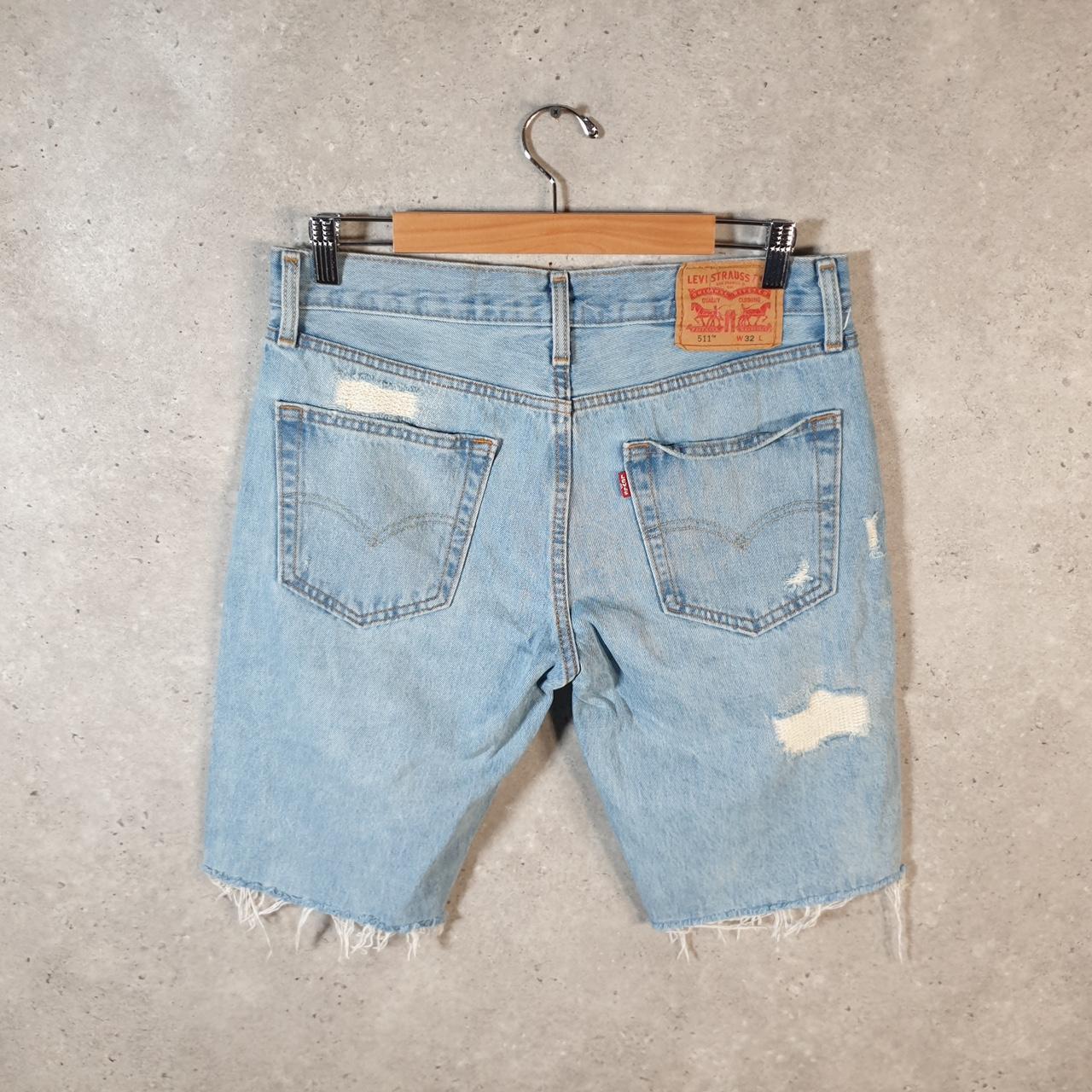 Vintage Levi’s 511 Baggy Shorts Jorts Cargo Mens W32 Blue Relaxed Denim