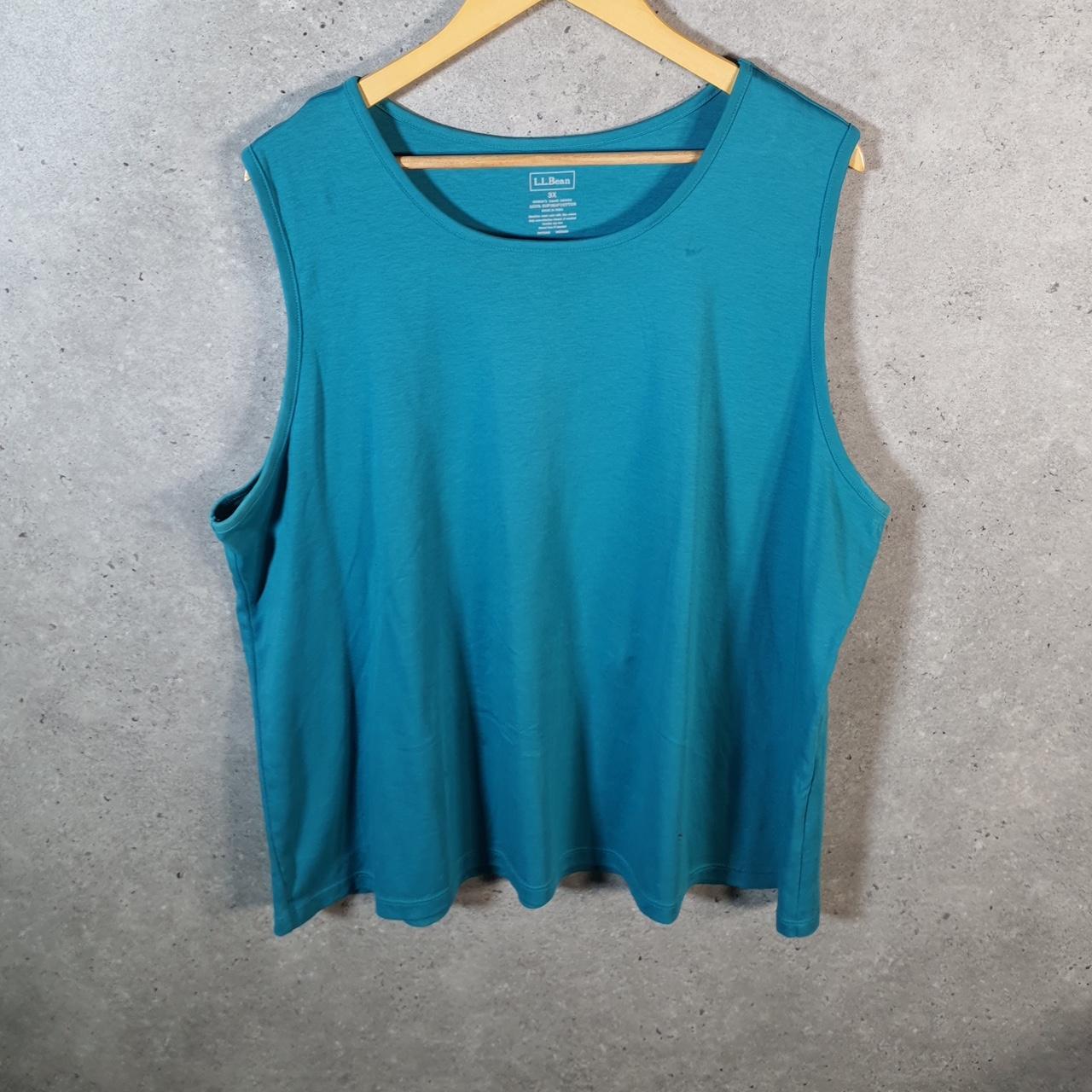 Vintage L.L Bean Blank Vest Womens 3XL Blue Casual sports Logo Athletic