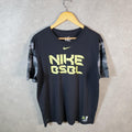 Vintage Nike Dri Fit Baseball T Shirt Men’s Large Black Logo Printed Swoosh Athletic