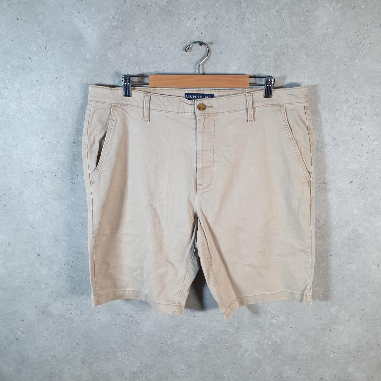 Vintage U.S. Polo Assn. Chino Shorts Jorts Cargo Mens W38 Brown Baggy Cotton