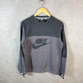 Vintage Nike Club Sweatshirt Mens Small Grey Swoosh Y2K Pullover Logo