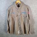 Vintage Carhartt FR Shirt Button Down Mens XL Brown Long Sleeve Chore Utility Relaxed