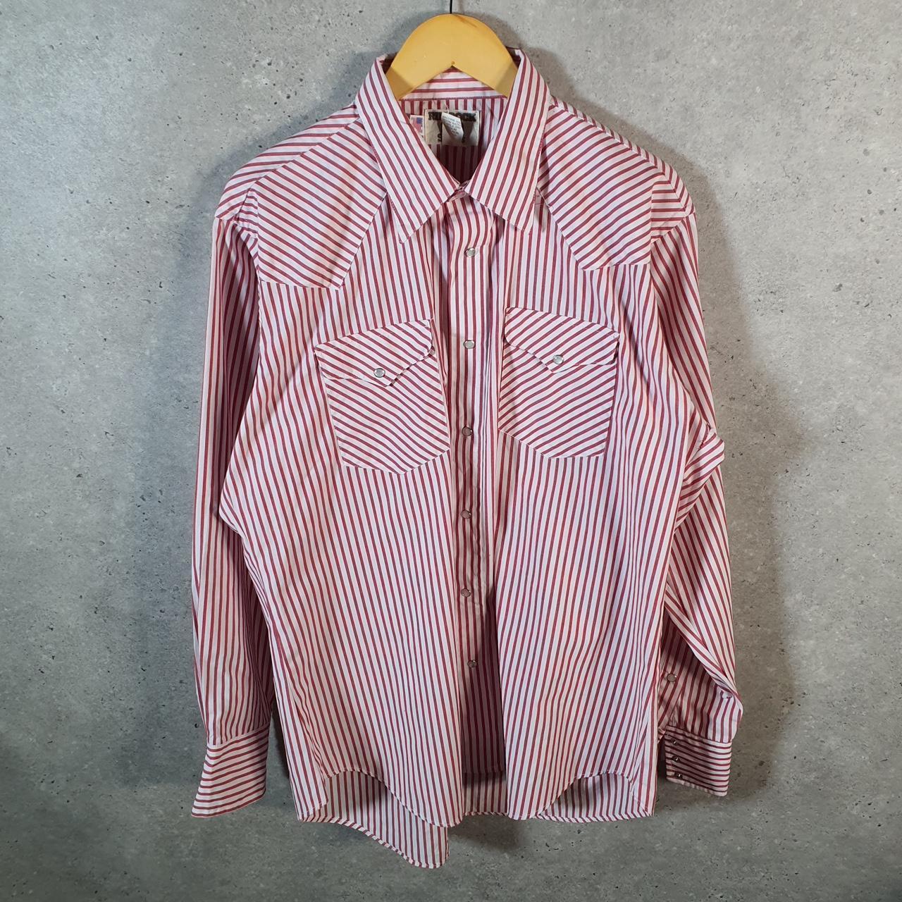 Vintage Ruddock Shirt Men’s XL Pink Striped Cotton Custom Fit