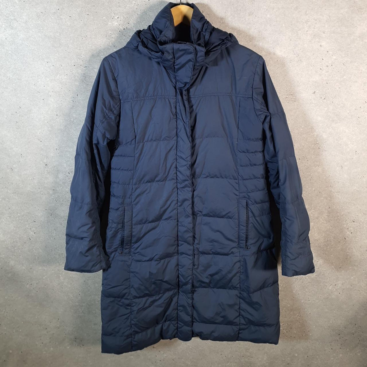 Vintage Patagonia Down With It Puffer Jacket Womens Medium Blue Full Zip Lightweight Big Fish Vintage