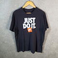 Vintage Nike Spellout Just Do It T Shirt Men’s Large Black Logo Swoosh Athletic