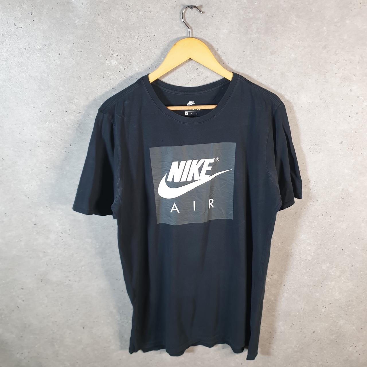 Vintage Nike Air Spellout T Shirt Men’s Medium Black Logo Swoosh Athletic