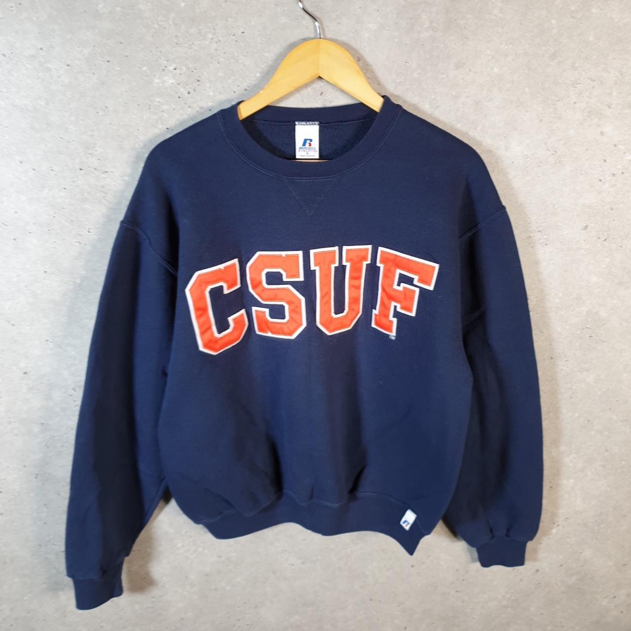 Vintage Russell Athletic CSUF USA Sweatshirt Men’s Medium Navy Blue Pullover