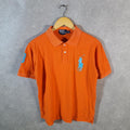 Vintage Ralph Lauren Polo Shirt Men’s Small Orange Classic Fit Chief Keef Big Pony