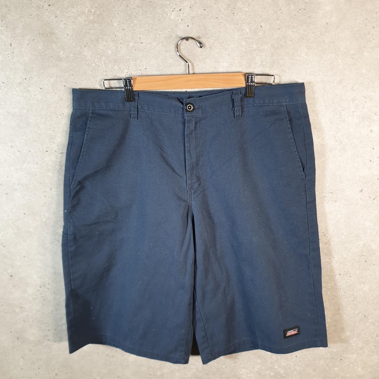 Vintage Dickies Baggy Chino Shorts Jorts Cargo Mens W36 Navy Blue Relaxed Fit