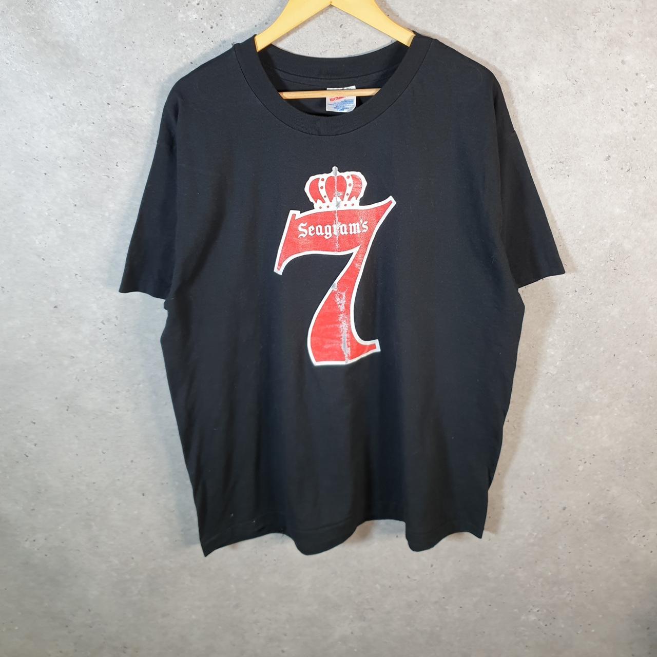 Vintage Hanes Seagrams Crown 90s USA Single Stitch T Shirt Men’s XL Black