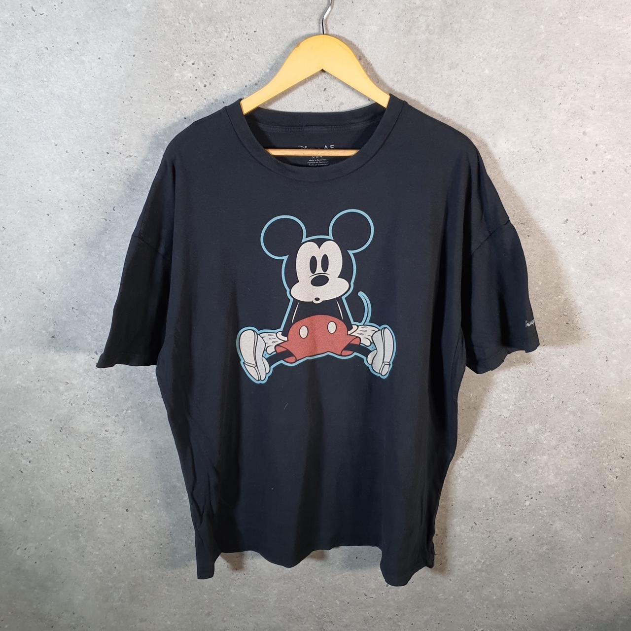 Vintage Disney American Eagle Land Mickey Mouse T Shirt Men’s Large Black Graphic