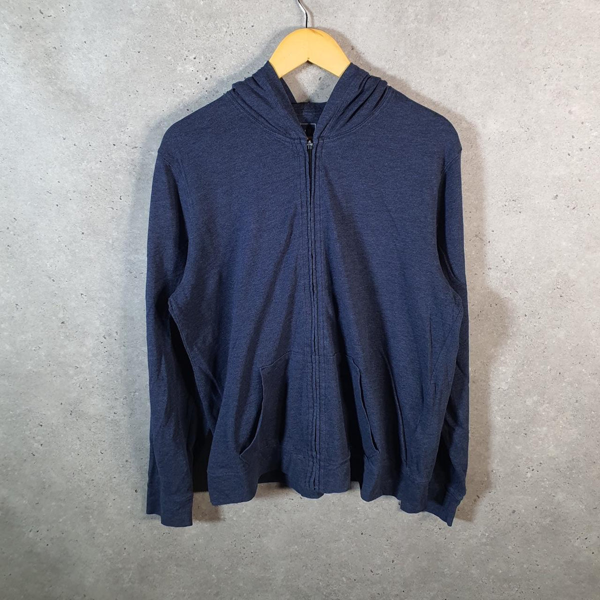 Vintage Gap Hoodie Womens Large Navy Blue Y2K Full Zip Logo