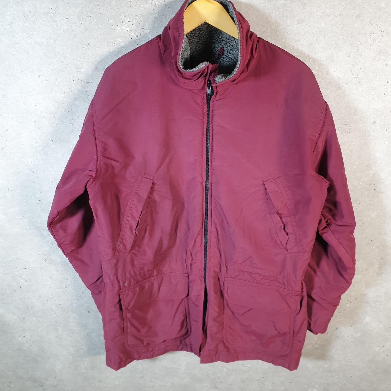 Vintage L.L. Bean Outdoors Jacket Mens Small Pink Hooded Waterproof