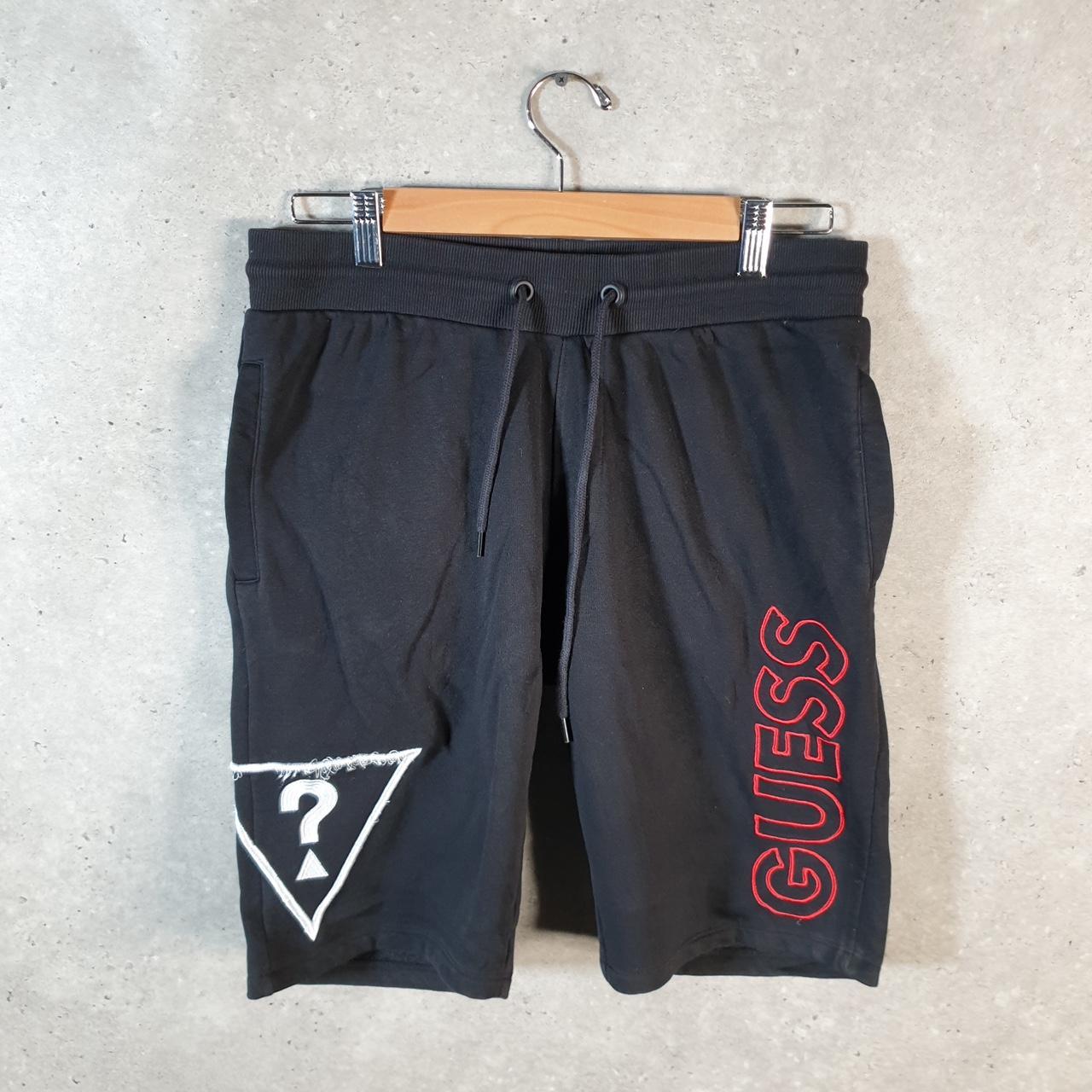 Vintage Guess SweatPant Jogger Shorts Jorts Cargo Men’s Small Black Baggy Cotton