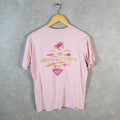 Vintage Columbia USA Flag T Shirt Shirt Men’s Medium Pink Logo Athletic