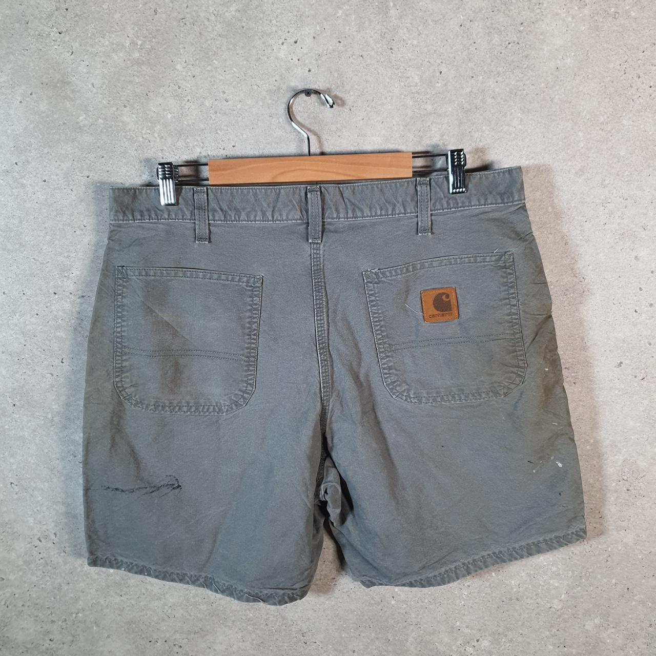 Vintage Carhartt Baggy Carpenter Shorts Jorts Cargo Men’s W36 Grey Relaxed Fit Workwear A4845